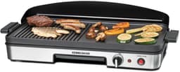 Rommelsbacher Elektrische Tafelgrill BBQ 2003 – Turbo Grillzone – Binnen & Buiten – Teppanyaki & BBQ – Gezond Grillen met Vetopvangbak – 50 x 25 cm — thumbnail 1
