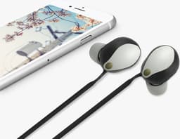 kwmobile Strap Compatible with Sony WF-1000XM5 - Silicone Cord Holder for Wireless Earphones - Black — thumbnail 3
