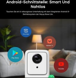 Mrs. Jones Mini Heyup Boxe Lite beamer 1080p/10000L beamer BT5.0 met Android OS 120 inch scherm compatibel met iOS projector voor smartphone/laptop/tv-stick oranje - Auto Focus - Keystone . — thumbnail 5