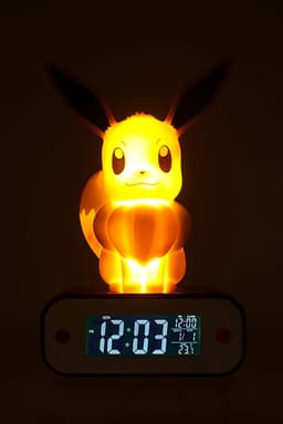 Pokémon Eevee Nachtlamp & Wekker – LED Lamp met Alarmfunctie – Pokémon Verlichting — thumbnail 4