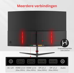 ApexArte® Gaming Monitor - Draagbare Scherm - Gaming - Full HD - 240Hz - Zwart — thumbnail 8