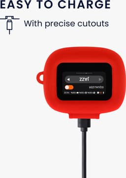 kwmobile cover voor oordopjes case - geschikt voor JBL Live Flex 3 / Live Buds 3 / Live Beam 3 - Trendy beschermhoes draadloze oordopjes in rood — thumbnail 3