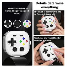 XDcase - hoesje geschikt voor Samsung Galaxy Buds4 / 4 pro soft case cover - grijs - TPU hoesje Beschermhoes - Samsung Galaxy Buds 4 / 4 Pro Cover - Buds4 hoesje - Retro Game Console Design — thumbnail 4
