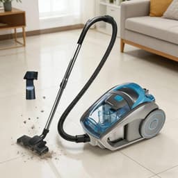 Premium - Zakloze stofzuiger - 2800 W Max - energiebesparende motor - compact formaat - 1,5 L capaciteit - hoge filtratie - 5 m bedraad - Geschikt voor thuisgebruik - Blauw model — thumbnail 3