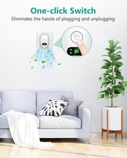 Stekker-luchtreinigers – Luchtreinigers met negatieve ionen – Draagbare mini-luchtreinigers – 4-pack – Stille werking – Ideaal voor keukens, slaapkamers en kantoren – Verwijdert effectief geuren van huisdieren en tabak — thumbnail 5
