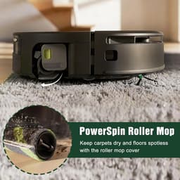 Set van 2 Luxe Reserve Borstelrollen - Geschikt voor iRobot Roomba Max 705 Combo+ & Max 700 Serie - 31cm - Zelfreinigende Roller Mop - Grijs/Groen — thumbnail 5