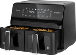 Dubbele Heteluchtfriteuse XXL 2x4L - 2700W met LCD-scherm en 7 Programma's — thumbnail 1