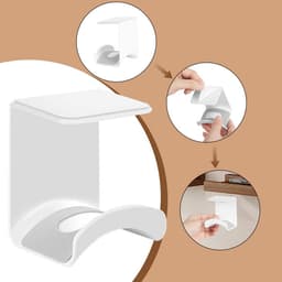 Draaibare Hoofdtelefoon Houder met Bureauklem en Zelfklevende Bevestiging — thumbnail 4
