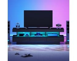 TV Meubel 160 cm met RGB LED Verlichting en Opbergruimte