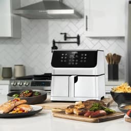 Airfryer XL 6.2L Wit + 50 Bakpapier Vellen - Compacte Heteluchtfriteuse — thumbnail 4