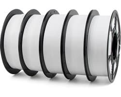 PETG Filament 1.75 mm Wit - 5KG Spoel voor 3D Printers, Hoge Maatnauwkeurigheid