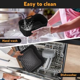 Airfryer-accessoires voor Tefal Dual Easy Fry XXL 11L (6,5L/4,5L), siliconen mal Airfryer-accessoires voor Tefal heteluchtfriteuse XXL — thumbnail 4