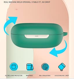Flexibele Silicone Beschermhoes voor Draadloze Sportkoptelefoon - Schokbestendig en Stofwerend — thumbnail 5