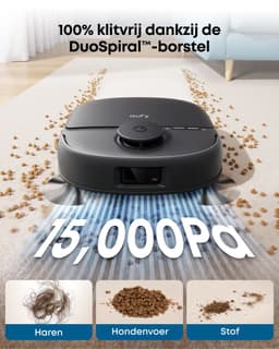 eufy Nieuw 2026 Robotstofzuiger met Dweil C28 Omni, HydroJet-zelfreinigende Dweilrol, Upgrade van X10 Pro, 15.000 Pa Zuigkracht, Alles-in-één Station, Automatisch Dweilen en Drogen, AI-obstakeldetectie — thumbnail 14