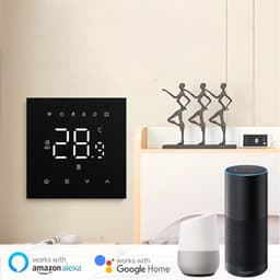 Inbouw Thermostaat | Wifi | Touchscreen bediening | Inbouw | Programmeerbaar | Tuya Smart Life | Google Home Alexa | Zwart — thumbnail 3