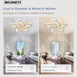 Ventilator Plafondlamp Dimbaar met Afstandsbediening - 3 Kleuren, 6 Snelheden, Stille Motor — thumbnail 3