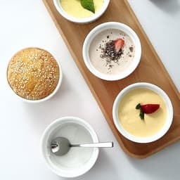 Set van 8 Porseleinen Schaaltjes (120ml) voor Crème Brûlée, Soufflé en Sauzen - Oven & Airfryer Geschikt — thumbnail 4
