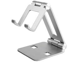 Telefoonhouder Bureau - Verstelbare Telefoon, e-Reader en Tablet Houder - Universele Telefoonstandaard Geschikt voor iPhone, iPad, Samsung Galaxy, Tab, Nintendo Switch - Aluminium