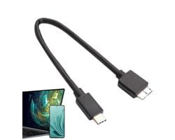 Harde schijf kabel - Gegevensoverdracht kabel - Externe opslag - Hoge snelheid 5 Gbit/s - 30 cm lengte - Zwart