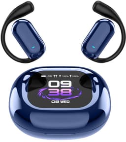 De Beste Gadgets Draadloze Oordopjes – Bluetooth 5.4 – Open Ear Sport Earbuds – 70 Uur Batterij – Waterbestendig IPX5 – Met Touchscreen Case — thumbnail 1