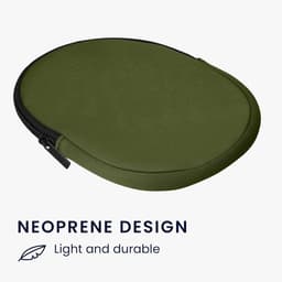 Beschermhoes Headset - Neopreen Tas - Veilig Opbergen - Flexibel Materiaal - 20 x 16 cm - Olijfgroen — thumbnail 2