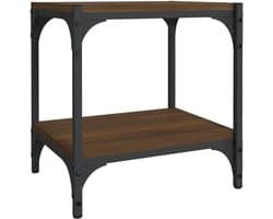 Tv-meubel - Opbergkast - Woonkamer - Industriële Stijl - 40x33x41 cm - Bruineiken