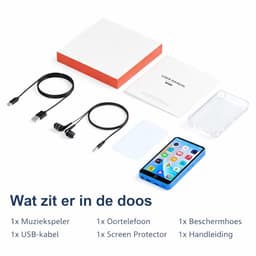 MP3-speler met Bluetooth en WiFi – 4 Inch Touchscreen MP4-speler – 1080P Videospeler – Android 9.0 met Play Store – 64GB + uitbreidbaar – Blauw — thumbnail 5