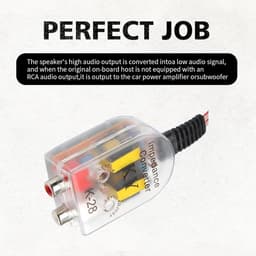 Daity 2-pack RCA-converters voor auto-audio, auto-lijnuitgang subwoofer, luidspreker naar RCA, hoog/laag-niveau converter — thumbnail 5