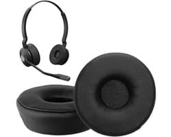kwmobile 2x oorkussens geschikt voor Jabra Engage 65 / Engage 75 / Engage 55 - Earpads voor koptelefoon in zwart