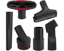 Stofzuiger Accessoires - Stofzuiger Borstels - Multifunctioneel Reinigingsset - 6 Stuk - Voor Meubels en Hoeken Rood