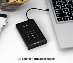 Beveiligde Draagbare Externe Harde Schijf met Hardware-encryptie en Pin-toegang IP56 — thumbnail 4