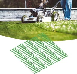 Kunststof Snijbladen - Reservebladen Grasmaaier - Snel Gras Snijden - Set van 100 Stuks - 20 x 84 mm - Groen — thumbnail 2