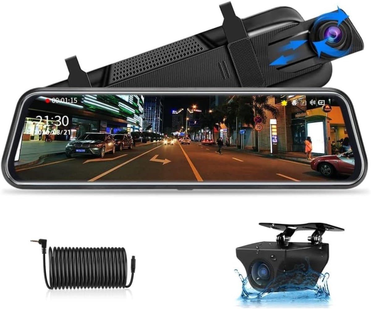 Core® Dashcam Voor en Achter - Dashcam - Dashcam Voor Auto - Zwart - 35cm x 12cm x 9cm — afbeelding 1