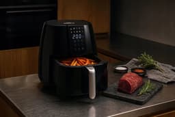 Etika Grote airfryer 4liter, Zwart — thumbnail 8