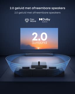 Nebula P1 Mobiele Beamer met Afneembare Speakers - 650 ANSI Lumen - 1080p - 20W 2.0 Surround Sound - Dolby Audio - Ingebouwde 130° Gimbal - Automatische Beeldaanpassing - Google TV — thumbnail 2