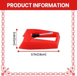 Platenspeler Naalden - Naald - 4 Stuks - Reserve Naalden - Rood Platenspeler Naald - Pick-up Naald - Universele Draaitafel Naald - Vinyl Platenspeler Accessoires - Vervangingsnaald — thumbnail 5