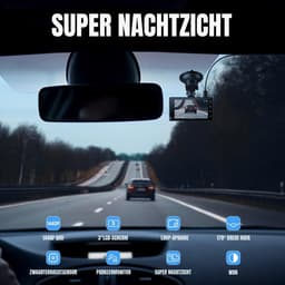 RONN® Dashcam voor Auto Voor en Achter - Dashcam -Zwart - 9cmx 4cmx 5cm; 345 g — thumbnail 5