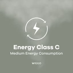 Wiggo WR-CD18C(B)- Vrijstaand - Koel-vriescombinatie - 60 cm - 315 liter - 40 dB - Energieklasse C - 5 jaar garantie - Zwart — thumbnail 3