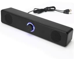Bedrade computerluidspreker, USB-desktop soundbar, HiFi-geluidskwaliteit, heldere geluidseffecten, volumeregeling, mini-luidspreker geschikt voor pc's, geschikt voor laptops, geschikt voor tablets en PS5. — thumbnail 1