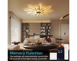 Moderne Grote Plafondlamp 96 cm met Afstandsbediening Dimbare LED Verlichting