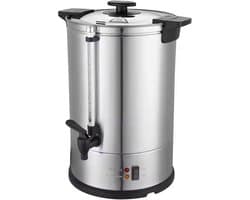 Koffie Percolator - Professioneel Apparaat - Veel Koffie - Dubbelwandige Isolatie - 15 Liter Capaciteit - Zilver