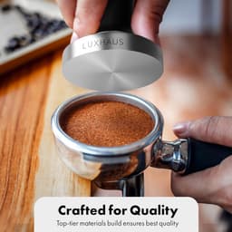 Espresso Tamper 51 mm Plat RVS Basis | Barista Koffiestamper — thumbnail 4
