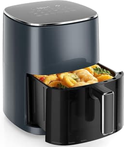 Heteluchtfriteuse Oven - Vierkante Frituurpan - Familie Maaltijden - Zichtvenster & 12 Functies - 6.3 Liter - Grijs — thumbnail 1