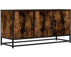 TV meubel met opbergruimte van hout en metaal