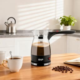 Elektrische Turkse Koffiemaker met Handvat, 500ml RVS Koffiekan — thumbnail 3