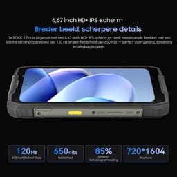Blackview ROCK 2 Pro Robuuste Smartphone 5G - Gemini AI - 32GB RAM - 256GB ROM - 6.67 inch 120Hz - 15000mAh - IP68/IP69K - Android 16 Robuuste Telefoon - NFC - GPS - OTG - Zwart — thumbnail 4