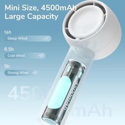 Draagbare bladloze mini-ventilator met 4500 mAh | USB oplaadbare handventilator voor persoonlijke koeling — thumbnail 1