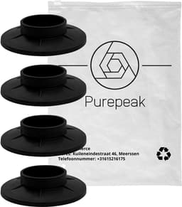 Purepeak Trillingsdempers Wasmachine Set 4 Stuks - Schokdempers Droger - Antislip - Antitrillingsmat — thumbnail 5
