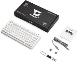 YUNZII B75 Wired - Mechanisch Gaming Toetsenbord - RGB Verlichting - 75% Layout - Hot-Swappable - Cherry Profile - PBT Keycaps - Gasket Mount - Bedraad - Wit — thumbnail 3