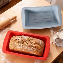 Cake Moulds - 2pcs Silicone Small 25 x 13.5 x 6 cm - Non-Stick Coating Rectangular Molds voor Cakes - Brood - Air Fryer Accessoires Bakeware — thumbnail 7